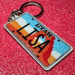 Utah License Plate Custom Keychain