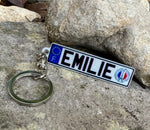 France Euro Plate Keychain