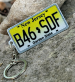 New Jersey License Plate Custom Keychain