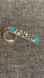 Italy Euro Plate Keychain