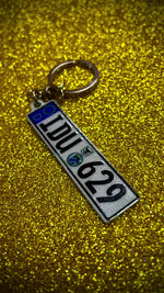 Great Britain Euro Plate Keychain