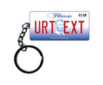 Illinois License Plate Custom Keychain