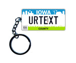 Iowa License Plate Custom Keychain