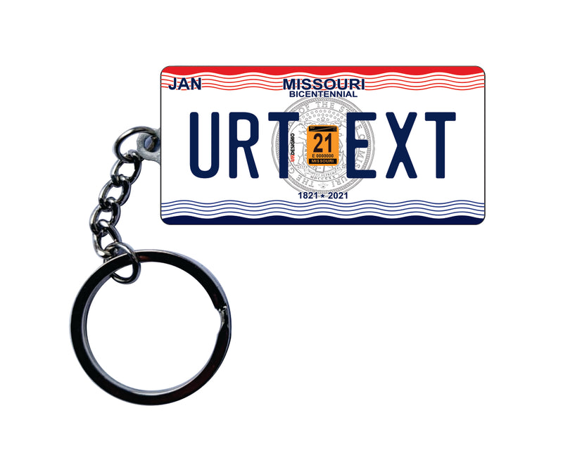 Missouri License Plate Custom Keychain