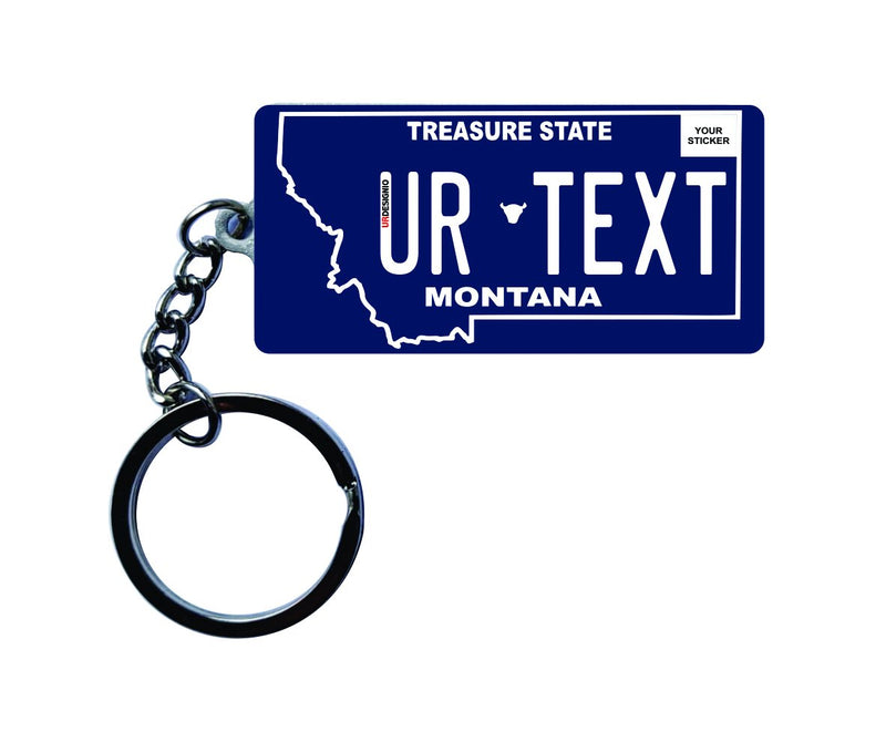 Montana License Plate Custom Keychain