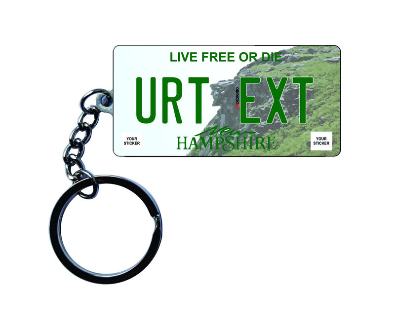 New Hampshire License Plate Custom Keychain