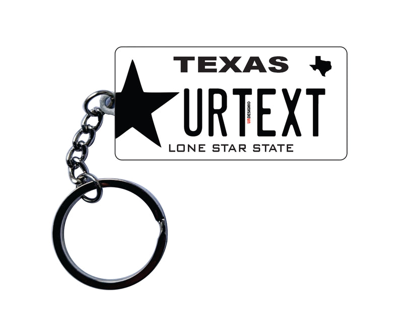 Texas License Plate Custom Keychain