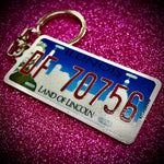 Illinois License Plate Custom Keychain