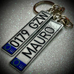 France Euro Plate Keychain