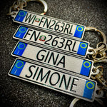 France Euro Plate Keychain