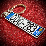 Great Britain Euro Plate Keychain