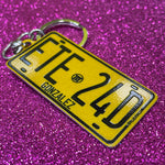 Italy Euro Plate Keychain