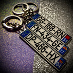 France Euro Plate Keychain