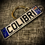 France Euro Plate Keychain