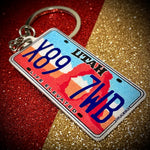 Utah License Plate Custom Keychain