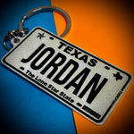 Texas License Plate Custom Keychain