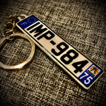 France Euro Plate Keychain