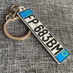 Italy Euro Plate Keychain