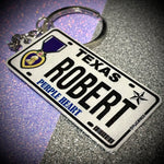 Texas License Plate Custom Keychain