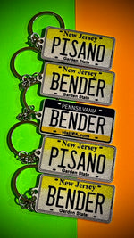 New Jersey License Plate Custom Keychain