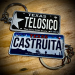 Texas License Plate Custom Keychain