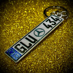 France Euro Plate Keychain