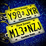 New Jersey License Plate Custom Keychain