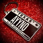 Texas License Plate Custom Keychain