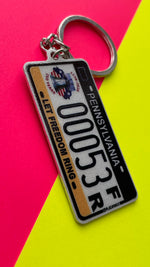 Pennsylvania License Plate Custom Keychain