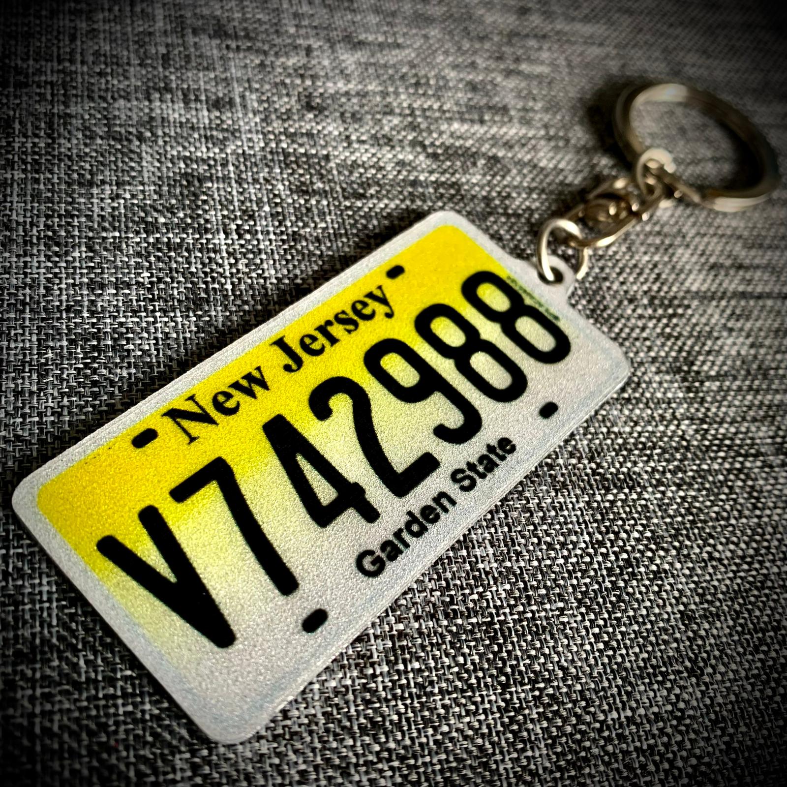 Custom license plate on sale keychain