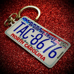 North Carolina License Plate Custom Keychain